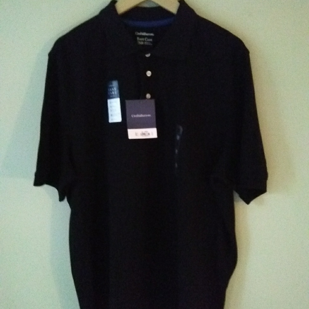 NWT Men's Croft & Barrow Black Classic Polo 2XB